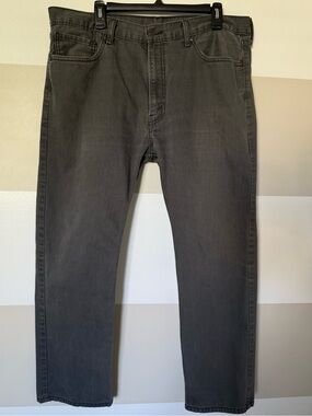 Levis 505 Graphite Gray Regular Straight Jeans Mens 38x30
